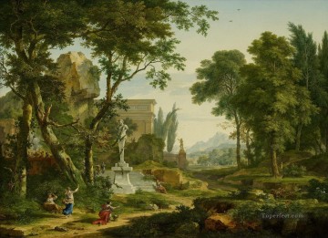 ウッズ Painting - アルカディアの風景 ヤン・ファン・ホイスムの森の風景